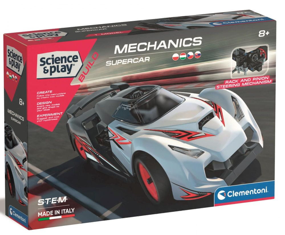 Clementoni Mechanické laboratórium - Závodné auto Supercar